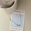2026 Verão Novo Estilo Fresco e Simples Micro-Incustado Zircônia Laço Pingente Colar Versátil e Elegante Exquisite Corrente de Clavícula