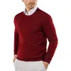 Suéter de punto otoño e invierno para hombre de comercio exterior transfronterizo, estilo coreano ajustado, jersey de cuello en V fino, transpirable, de manga larga para hombre