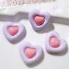 Macaron brillante de dos colores, amor, DIY, hecho a mano, pegamento de crema, resina, accesorios para horquillas de pelo, carcasa de teléfono móvil, material para accesorios de pelo
