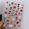 Adesivos de Unha com Elementos de Natal Originais 5D Estéreo em Relevo Feliz Natal Adesivos de Arte para Unhas DIY Joias Estilo Aa