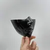 Máscara de cosplay de Halloween de meia-face com contornos faciais perfeitos, tecnologia mecânica cyberpunk biônica