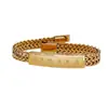 Pulsera de Acero Inoxidable con Escrituras y Símbolo de Swastika, Pulsera con el Mantra de Seis Caracteres del Sutra del Corazón para Hombres, Brazalete de 18K al por Mayor