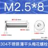 Tornillo Torx CM de acero inoxidable 304, cabeza ultrafina, cabeza plana, ranura Torx interna, tornillos para máquina, venta al por mayor, M2M3M4-M8