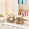 Lixeira de Mesa de Luxo Leve Tipo Pressão Tampa Pop-Up Fofos Acessórios de Cabelo para Crianças Presilhas com Tampa Caixa de Joias Elástico de Cabelo Faixa de Cabelo Caixa Organizadora