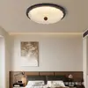 Lámpara de Techo para Dormitorio Estilo Retro Francés de Mediados de Siglo Color Crema Luz LED de Habitación Minimalista Moderna Espectro Completo Protección Ocular