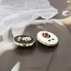 Botones decorativos metálicos redondos estilo retro color rosa para camisa de mujer, vestido camisero de gasa, suéter, abrigo