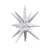 Globo de aluminio de 22 pulgadas con forma de estrella explosiva de una sola pieza con forma de gota de agua, decoración para fiesta de cumpleaños, globo adornado, diseño de traje de papel de aluminio