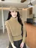 Xiu Xi Xi 2026 Otoño Nuevo Estilo Elegante Chaleco de Cuello Alto + Suéter de Punto de Manga Larga Conjunto de Dos Piezas K25301