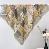 Novedades en Stock: Pañuelo Cuadrado de Algodón de Seda Estampado de 70 cm con Patrón Floral Francés Vintage, Chal Pequeño Delgado, Disponible al por Mayor