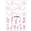 Cross-border Novos adesivos de Nail Art Europeus e Americanos Hot French Glitter Line Love Valentine's Day Nail Art Back Adesivos Adesivos