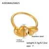 Omaca Design de Nicho Exquisite Combinação de Anéis Luxo Acessível Anel Geométrico em Forma de Coração Joias de Aço Inoxidável