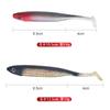 Isca macia Luya com chumbo embutido simulação de peixe cauda em T peixe macio isca falsa longa distância peixe macio bico arrebitado grupo de pesca de robalo anzol com chumbo minhoca macia