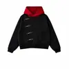 Tendencia de moda ins estilo coreano, sudadera con capucha de diseño de hebilla metálica de nicho color-blocking, top simple retro de alta costura