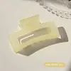 Presilha de Cabelo Dopamina Transparente Coreana Tamanho Grande Grampo de Verão para Rabo de Cavalo e Coque, Acessório de Cabelo de Alta Qualidade