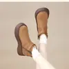 Zapatos de algodón cálidos de suela gruesa para mujer, nueva colección otoño/invierno 2026, versátiles zapatos de algodón estilo Birkenstock con forro de felpa para abrigar, y botas de nieve