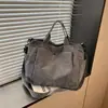 Bolso de mano de moda estilo coreano para mujer, nuevo bolso tote de pana versátil para el otoño e invierno 2026, bolso cruzado casual