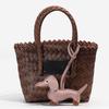 Pingente Dachshund Desenho Animado Bolsa de Cachorro em Couro Pingente de Couro Chaveiro Criativo Pingente para Celular Acessórios de Presente
