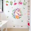 Pegatinas de guirnalda de unicornio Van Gogh FX64029, temáticas de fiesta para habitación infantil, fondo de pared, autoadhesivas