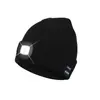 Gorro de Punto con Luz USB Recargable Bluetooth para Exteriores Transfronterizo, Cálido y a Prueba de Viento, Regalo del Día del Padre, Transpirable y Cálido