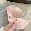 Ropa interior expandida para busto redondo para mujer, busto pequeño, push-up, que muestra el busto, cintura grande, delgada, copa vacía, sin marcas, engrosada, sujetador de dibujos animados