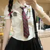 Novedad de Verano Rilla College Uniforme JK Original Estilo Universitario Camisa de Cintura Ceñida Falda Plisada de Cintura Alta para Mujer