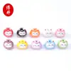 Gato de la Suerte Cerámico Colorido Gato Lindo de Cerámica Pintado Pulsera DIY Bolsa con Cuentas Decoración Llavero Colgante