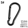 Mosquetón de Aleación de Aluminio Negro Completo en Forma de D Gancho para Estuche de Auriculares Bluetooth Mini Accesorio Llavero Clip