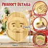 Platos de Madera para Servir Forma de Papá Noel Bandeja de Madera Tabla para Queso Charcutería Bocadillos Plato de Comida Decoración Navideña Bandeja para Servir