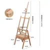Cajón Caballete de haya Soporte de madera Niños Adulto Pintura al óleo Boceto Caballete de estudio de haya
