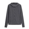 Roupa Feminina de Verão Japonesa de Malha Respirável Seda Gelo Ultrafina com Capuz Proteção Solar Cardigan com Zíper Anti-UV 433703