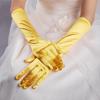 Luvas de Noiva Cetim Longas Cetim Retro Acessórios para Fotos de Casamento Fotografia de Viagem Proteção Solar Vestido de Noiva Luvas de Casamento