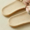 Pantuflas de Lino Frescas de Verano Estilo Japonés con Lazo para Mujer y Hombre con Suelas Suaves para Uso en Casa
