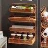 Película Fresca para Cocina Estante de Almacenamiento sin Perforaciones Artefacto de Almacenamiento de Pared Papel Absorbente de Aceite para Condimentos Estante de Almacenamiento Multifuncional