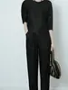 Conjunto de Ropa de Mujer Plisado Miyake: Conjunto de Dos Piezas para Mujer: Top Irregular Nuevo y Pantalones Rectos
