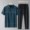 Venta directa de fábrica: Nueva Camisa Polo de Seda Helada de Verano para Hombre, Manga Corta, Versátil para Personas de Mediana Edad y Mayores, Camiseta con Cuello de Solapa, Estilo Papá
