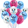 Globo de látex de cumpleaños infantil de Stitch Stitch Globo de fiesta de Stitch Decoración de cumpleaños Traje de Globos