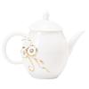 Tetera de porcelana blanca Dehua Suet Jade, juego de té individual con flor grande, juego de té de alta gama, tetera de cerámica