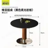Mesa Redonda Estilo Antiguo Via con Encimera de Piedra, Diseño Sencillo para Uso Doméstico, Adecuada para Apartamentos Pequeños, Mesa Redonda de Comedor para Discusiones, Mesa y Sillas de Comedor Modernas, Madera Maciza
