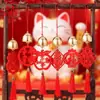 Letrero de Madera Auspicioso de Año Nuevo Colgante de Campana y Borla Colgante Decorativo Festivo de Bienvenida para Evento de Apertura y Puerta de Tienda