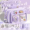 Conjunto de material escolar fofo com tema de cachorrinho para crianças, apresentando um estojo de nove compartimentos, designs de desenhos animados e adequado para alunos do ensino fundamental como um pequeno presente ou presente de aniversário