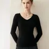 Suéter de punto 100% cachemir puro, nuevo jersey de otoño e invierno ajustado para mujer, suéter básico de color liso