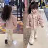 Ropa de Abrigo para Niñas, Compuesto de Terciopelo de Piel de Ciervo y Piel Sintética de Conejo, Abrigo Súper Suave y Cálido, Nuevo Estilo Invierno 2026, Ropa Infantil de Exportación