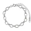 Moda Ins Europea y Americana Estilo Minimalista Cadena Gruesa Pulsera de Acero de Titanio Collar para Mujeres, Joyería de Lujo Ligero de Nicho de Gama Alta