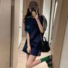 Conjunto de Ropa Deportiva para Mujer Verano 2025 Nuevo Estilo Coreano Calle Color de Contraste Moda Holgado Talla Grande Conjunto de Dos Piezas No de Moda
