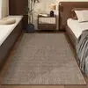 Tapete longo para quarto, tapete de cabeceira retrô de luxo leve, tapete de chão espesso para quarto, tapete de cabeceira novo estilo, lavável e não precisa lavar para em frente à cama