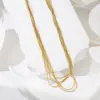 O senso de design da corrente de clavícula com borlas em várias camadas, senso europeu e americano, colar de nicho, outlet de fábrica