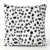 Nuevo modelo transfronterizo: Funda de almohada con estampado de leopardo beige, negro y marrón, cojín suave de felpa corta para sofá, decoración de estampado de leopardo para ventanales