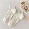 Calcetines Oso Blanco Calcetines Cortos para Mujer Boca Baja Corea del Sur Ins Calcetines de Tubo Corto de Moda Calcetines de Barco Finos de Primavera y Otoño Lindos Calcetines Japoneses para Mujer