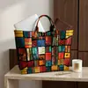 Plataforma independente Temu transfronteiriça nova bolsa de mão à prova d'água PVC+lona para o dia a dia portátil bolsa de ombro bolsa tote