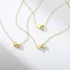 Colar de Aço Inoxidável Galvanizado 14K em Formato de Coração com 26 Letras Colar com a Primeira Letra do Coração Colar Feminino Atacado em Estoque